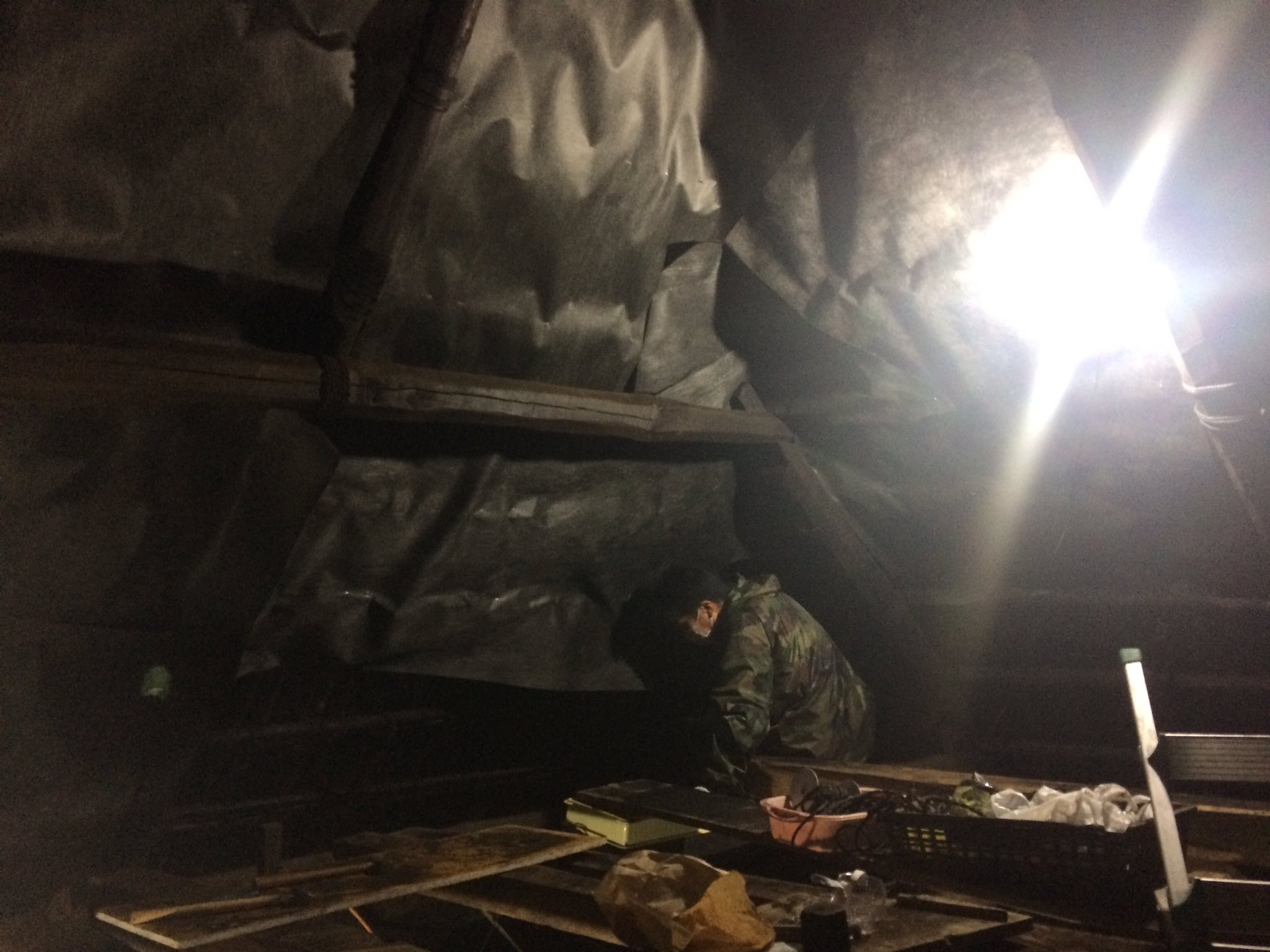 茅葺き屋根シートカバー